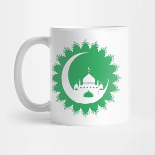 White Mosque in Crescent Moon Ramadan Mug
